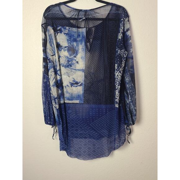 SUPER RARE JEAN PAUL GAULTIER MESH HIGH LOW TOP / TUNIC / COVER UP Size S - Picture 15 of 16